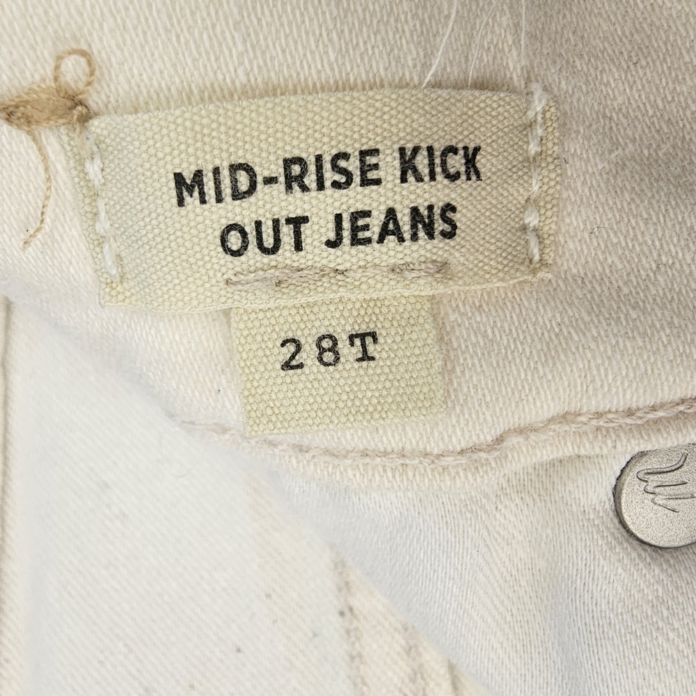 Madewell Women's Mid Rise Kick Out Crop Jeans in Creamy Vintage Canvas - Picture 5 of 12